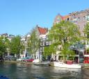 Anne Frank House & canal in Amsterdam